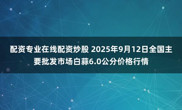 配资专业在线配资炒股 2025年9月12日全国主要批发市场白蒜6.0公分价格行情
